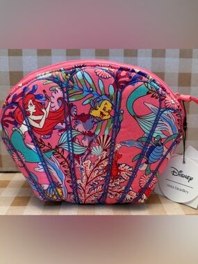 Vera Bradley Shell Cosmetic Case Ariel’s Pink Lagoon New ~ Will Receive Exact